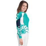 droite - Lycra Manche Longue UPF50 Ado 8-20 Turquoise - Couleurs Lagon
