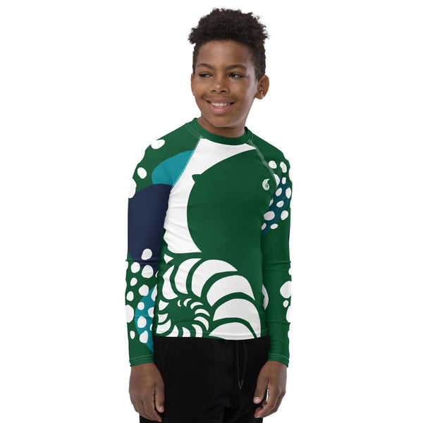 droite jogging noir - Lycra Manche Longue UPF50 Ado 8-20 Foret Verte - Couleurs Lagon