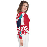 droite legging - Lycra Manche Longue UPF50 Ado 8-20 Rouge - Couleurs Lagon