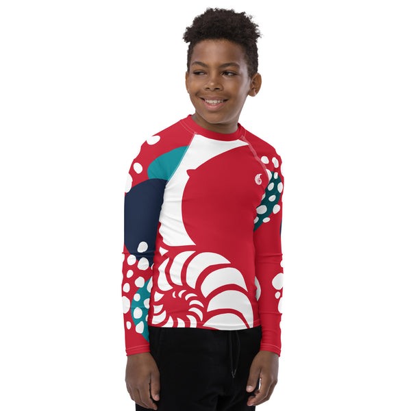 droite jogging noir - Lycra Manche Longue UPF50 Ado 8-20 Rouge - Couleurs Lagon