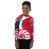 droite jogging noir - Lycra Manche Longue UPF50 Ado 8-20 Rouge - Couleurs Lagon