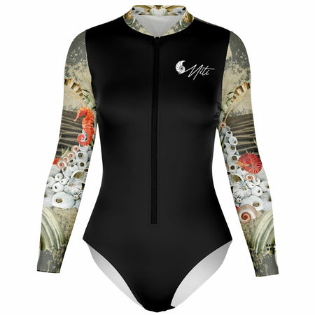 av 3d - Combi surf manches longues MITI caraco Coquillages Couleurs Lagon