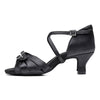 noir 5.5cm - Chaussure de danse latine professionnelle boucle avant réglable - Couleurs Lagon
