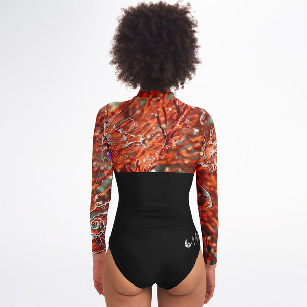 dos - Combi surf manches longues MITI caraco Gorgone Couleurs Lagon
