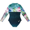 a plat dos - Combi surf manches longues MITI caraco Meduses II Couleurs Lagon