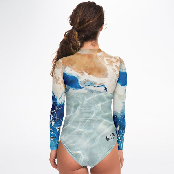 dos - Combi surf manches longues MITI caraco Marine Couleurs Lagon