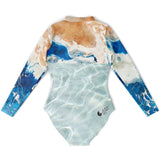 dos a plat - Combi surf manches longues MITI caraco Marine Couleurs Lagon