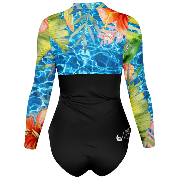 dos 3D - Combi surf manches longues MITI Caraco ISLAND VIBES Couleurs Lagon