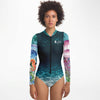 av - Combi surf manches longues MITI caraco Meduses II Couleurs Lagon
