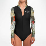 zip av - Combi surf manches longues MITI caraco Coquillages Couleurs Lagon