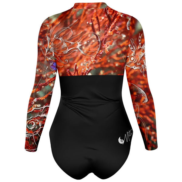 dos 3d - Combi surf manches longues MITI caraco Gorgone Couleurs Lagon