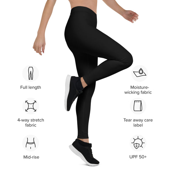 Caractéristiques legging MITI noir 230g/m² polyester recyclé — Couleurs Lagon