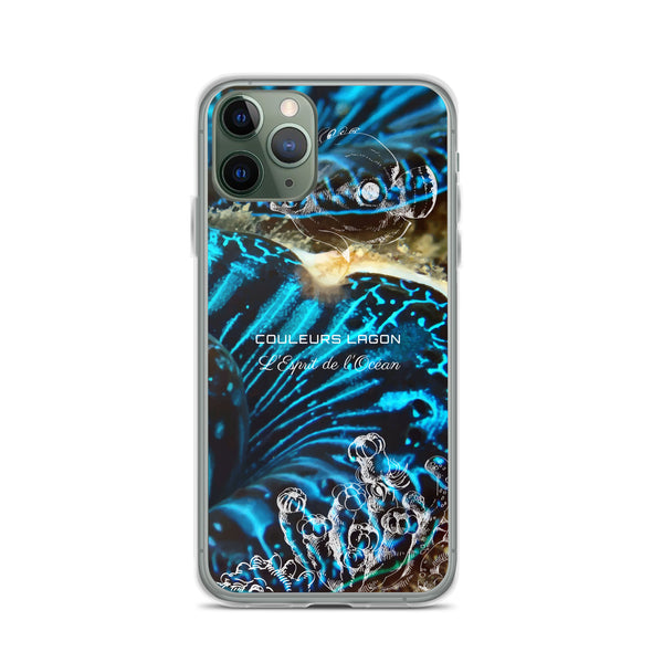iphone 11 pro - Coque Crystal iPhone Bénitier Bleu - Couleurs Lagon