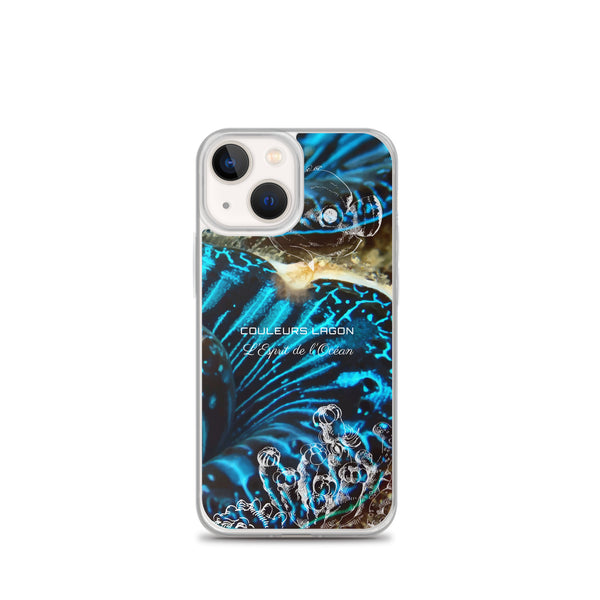 iphone 13 - Coque Crystal iPhone Bénitier Bleu - Couleurs Lagon