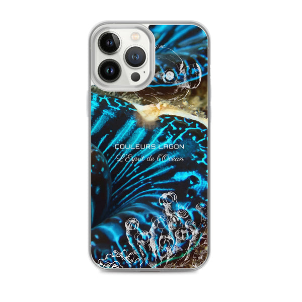 iphone 13 pro - Coque Crystal iPhone Bénitier Bleu - Couleurs Lagon