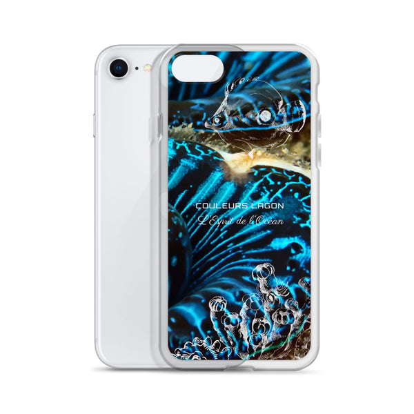 iphone SE - Coque Crystal iPhone Bénitier Bleu - Couleurs Lagon