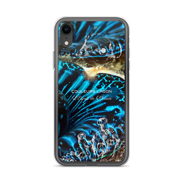 iphone xr - Coque Crystal iPhone Bénitier Bleu - Couleurs Lagon