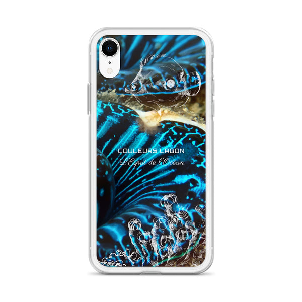 iphone xr - Coque Crystal iPhone Bénitier Bleu - Couleurs Lagon