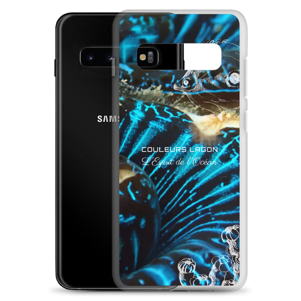 s10 - Coque Samsung Bénitier Bleu - Couleurs Lagon