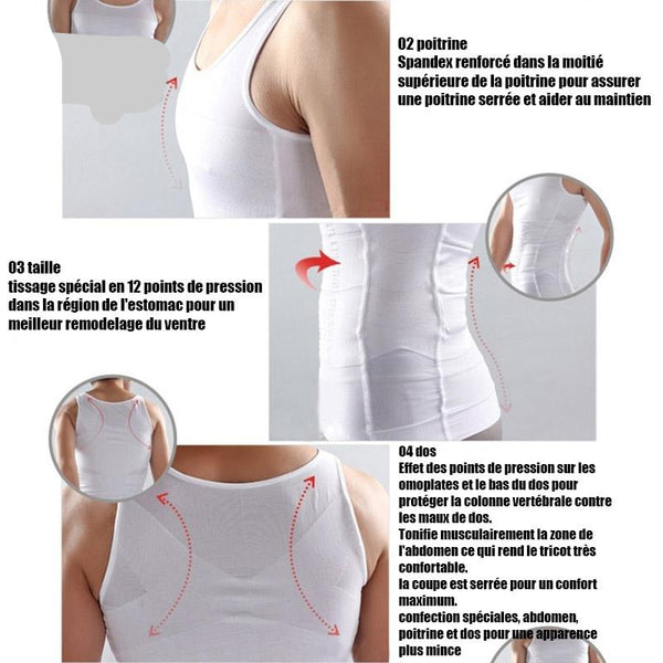 detail 2 - Débardeur Gainant Homme - Couleurs Lagon