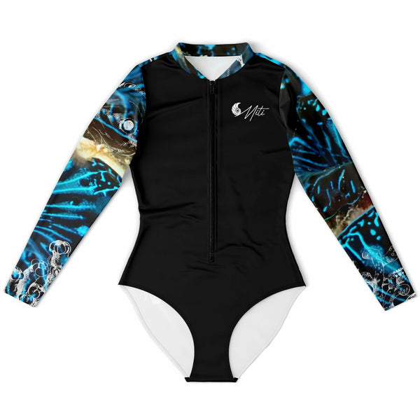 a plat av - Combi surf manches longues MITI caraco Benitier Couleurs Lagon