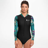 av - Combi surf manches longues MITI caraco Orchidees Turquoise II Couleurs Lagon