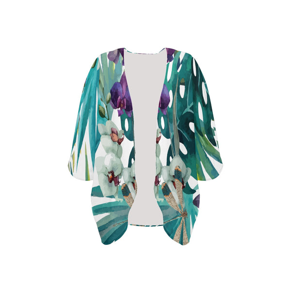 Kimono Plage Femme Tropical MITI Orchidée