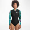 av - Combi surf manches longues MITI caraco Orchidees Turquoise Couleurs Lagon