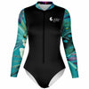 av 3d - Combi surf manches longues MITI caraco Orchidees Turquoise Couleurs Lagon