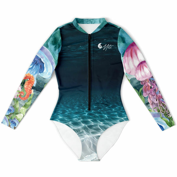 Long-sleeved MITI surf suit camisole Meduses II Lagon Colors