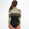 dos - Combi surf manches longues MITI caraco Coquillages Couleurs Lagon