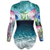 Combi surf manches longues MITI caraco Meduses II Couleurs Lagon