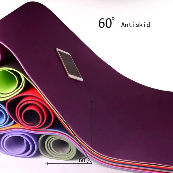 Tapis de YOGA PRO EPAIS et RESPIRANT Haute Qualité TPE - COULEUR LAGON