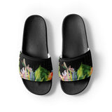 Claquettes homme floral vert - semelle texturée - Couleurs Lagon