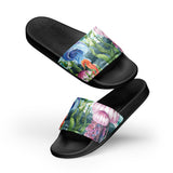 Claquettes homme algues méduses noir - vue latérale - Couleurs Lagon