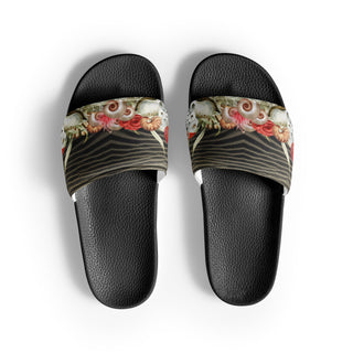 dessus - Claquettes pour homme sable et coquillages - Couleurs Lagon