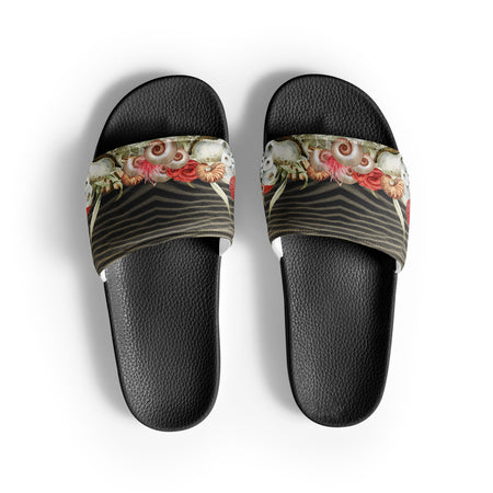 dessus - Claquettes pour homme sable et coquillages - Couleurs Lagon