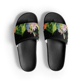 Claquettes homme motif floral vert - vue dessus - Couleurs Lagon