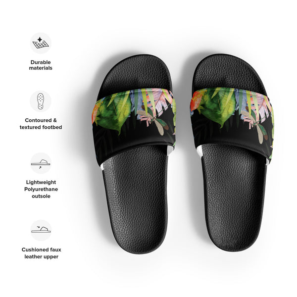 Claquettes homme floral vert - caractéristiques techniques - Couleurs Lagon