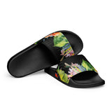Claquettes plage homme vert - imprimé floral tropical Couleurs Lagon