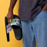 Tongs homme algues méduses portées avec jean - Couleurs Lagon