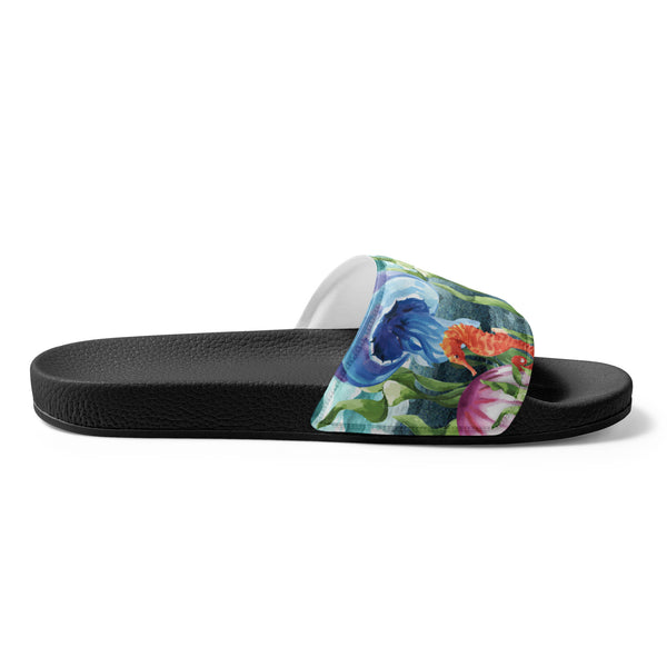 Claquettes plage homme méduses - sangle rembourrée - Couleurs Lagon