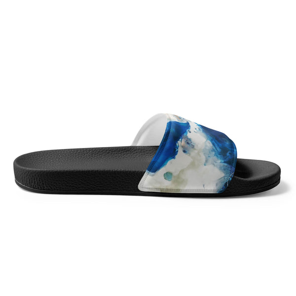 Claquettes plage homme bleu outremer - sangle rembourrée - Couleurs Lagon