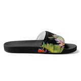 Claquettes plage homme vert floral - sangle rembourrée - Couleurs Lagon