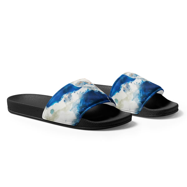 Claquettes homme bleu outremer noir - profil droit - Couleurs Lagon