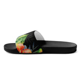 Claquettes homme floral vert - vue intérieure semelle - Couleurs Lagon