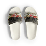 Claquettes homme sable et coquillages blanc - vue dessus - Couleurs Lagon
