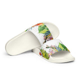 Claquettes plage homme blanc - imprimé floral Couleurs Lagon