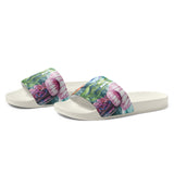 Claquettes homme algues méduses blanc - profil gauche - Couleurs Lagon