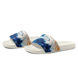 Claquettes homme bleu outremer blanc - profil gauche - Couleurs Lagon